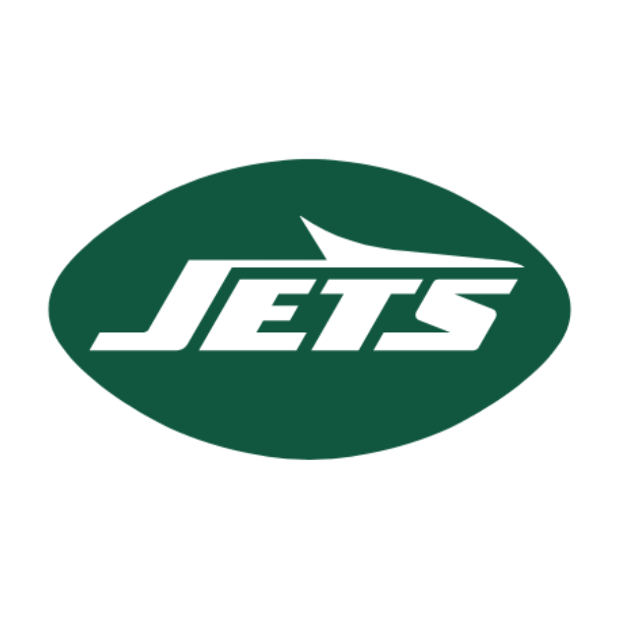 Green oval logo with the word “JETS” in white capital letters, featuring a white stylized airplane above the text on a plain background.